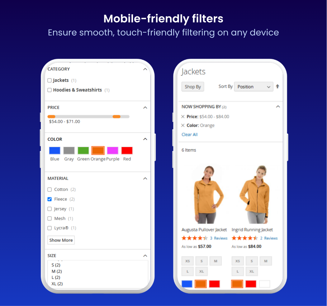 mobile-friendly filters