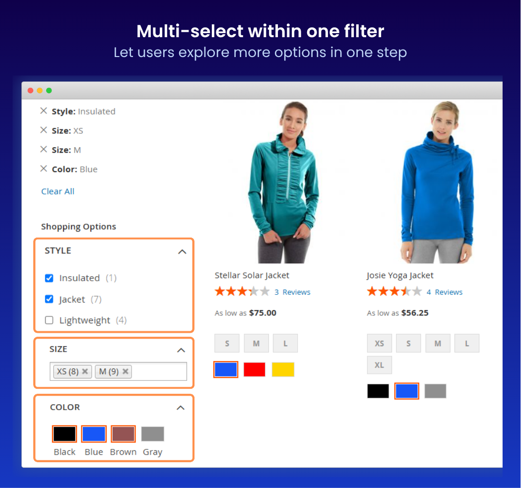 multi-select within one filter